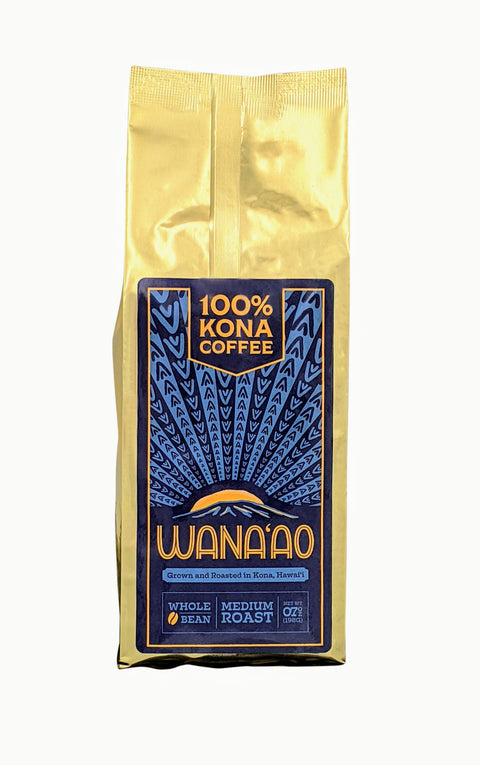 7oz Bag of pure 100% Kona Coffee | Wana'ao Kona Coffee
