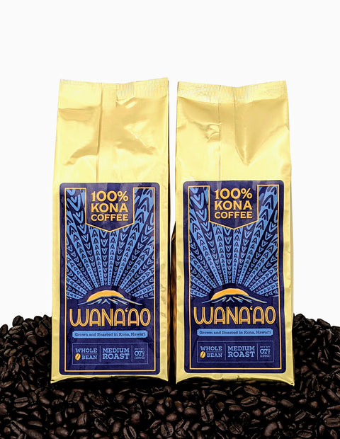 Two Bags Whole Bean Kona Coffee