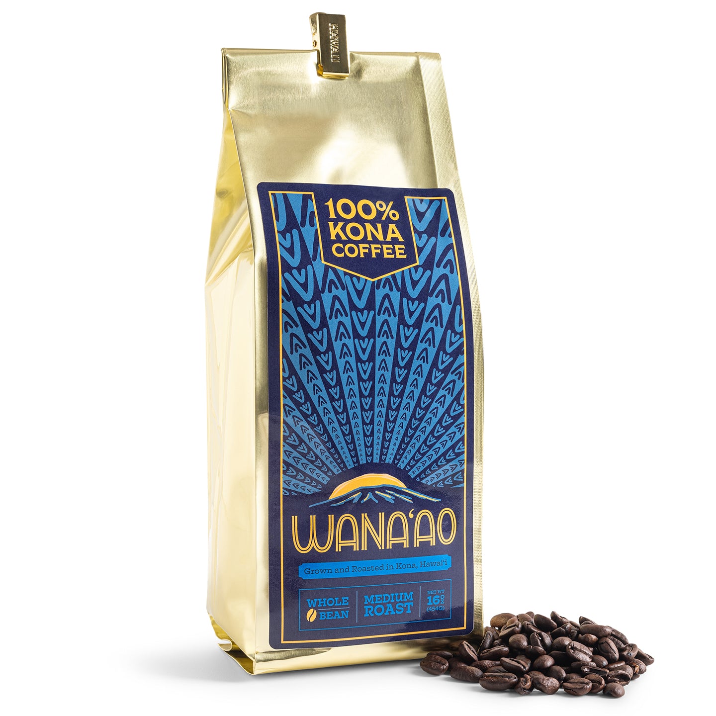 16oz Bag of Pure 100% Kona Coffee from Hawaii | Wana'ao Kona Coffee