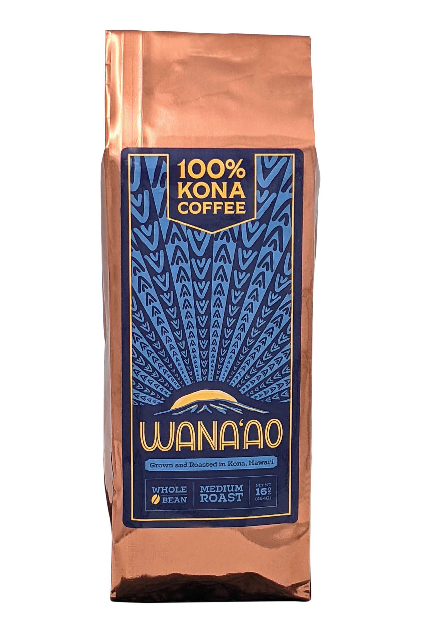 16oz Bag of Pure 100% Kona Coffee from Hawaii | Wana'ao Kona Coffee